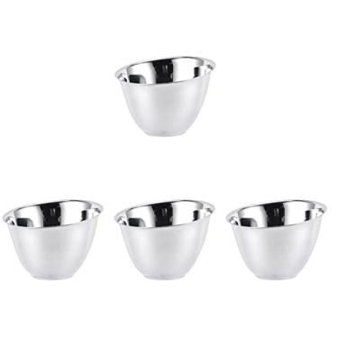 Imagem de 4 Pcs Tigela Inclinada Tigelas De Salada Em Ângulo Tigela De Doces Tigela De Salada Inclinada Tigelas De Preparação De Cozinha Angulado Doméstico Tigela De Metal Aço Inoxidável