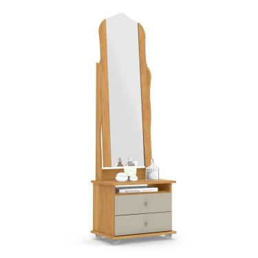 Imagem de Toucador 2 Gavetas c/Espelho Magic Cinamomo/OffWhite