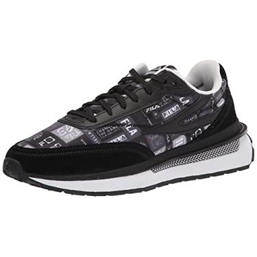 Imagem de Fila Tênis masculino Reno Patchwork, Preto/Branco/Highrise, 11.5