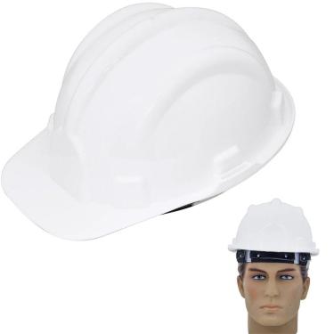 Imagem de Capacete de Segurança Aba Frontal EPI Obra Deltaplus Branco ProSafety