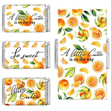 Imagem de 90 Pieces Little Cutie Candy Wrappers So Sweet Little Cutie Baby Shower Decorations Fruit Orange Candy Stickers Wedding Supplies Summer Sweet Parties