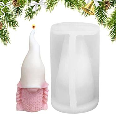 Imagem de vela natal,Moldes silicone grau alimentício antiaderente para chocolate | vela natal gnomo papai noel silicone para sabonete, cera aromaterapia, Zekkle