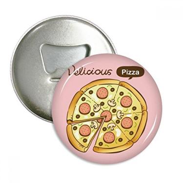 Imagem de Imã de geladeira com emblema multifuncional para linguiça e cogumelo para pizza italiana