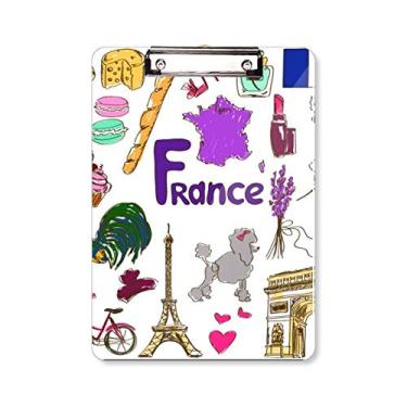 Imagem de DIYthinker França Landscap Animais Bandeira Nacional Prancheta Pasta Bloco de Escrita Placa de Fundo A4