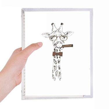 Imagem de Caderno colorido de cabeça de animal de veado com efeito artístico, diário de folhas soltas recarregável, papelaria