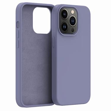 Imagem de Capa para iPhone 14/14 Pro/14 Plus/14 Pro Max, silicone transparente, antiamarelamento, atualizada, resistente com capa à prova de choque, roxa, 14 Pro Max 6,7 polegadas