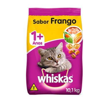 Imagem de Ração Whiskas Para Gatos Adultos Sabor Frango - 10,1Kg