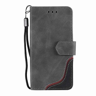 Imagem de Capa tipo carteira de couro de luxo para Samsung Galaxy S21 S20 FE S10 S9 S8 Plus S7 Edge Note 8 9 10 Pro 20 Ultra Capa para telefone, cinza, para Galaxy S20 Ultra