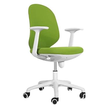 Imagem de cadeira de escritório Cadeira de computador ergonômica Cadeira de escritório Cadeira de escritório giratória Cadeira de linho têxtil Cadeira de trabalho Cadeira de jogo (cor: verde) needed