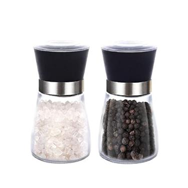 Imagem de Kit Moedor Sal e Pimenta Bela Home Vidro Pequeno 180ml com 2 unidades