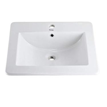 Imagem de Cuba de Sobrepor de Cerâmica Branca