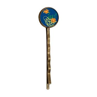 Imagem de PaintingJ Acessório de cabeça de metal retrô com flor amarela apanesa