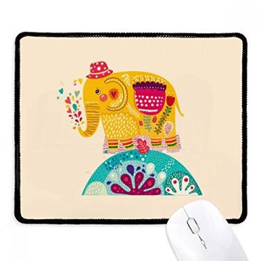 Imagem de Red Hat Nation Mousepad colorido rosa elefante borda costurada tapete de borracha para jogos