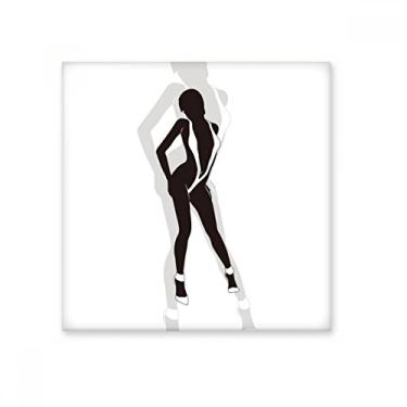 Imagem de Roupa íntima feminina quente pernas longas azulejo de cerâmica brilhante decalque de pedra adornada tijolo vitrificado