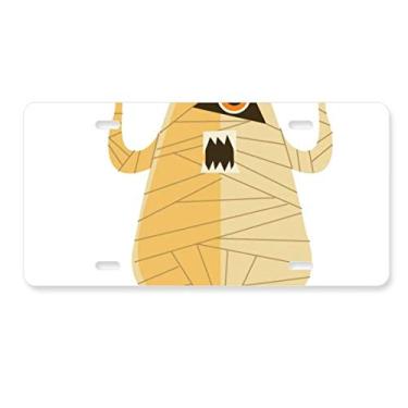 Imagem de DIYthinker Placa de licença "Corpse Fear Halloween Fantasma Feliz" Decoração de aço inoxidável