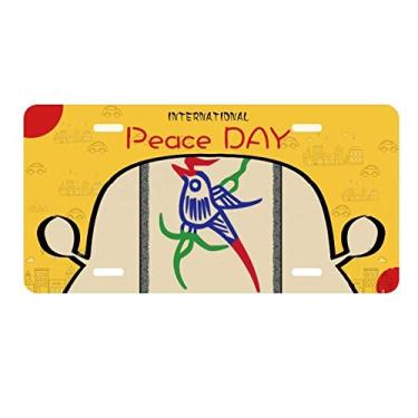 Imagem de DIYthinker Mahjong Barra de bambu 1 azulejo padrão placa etiqueta decoração carro dia da paz