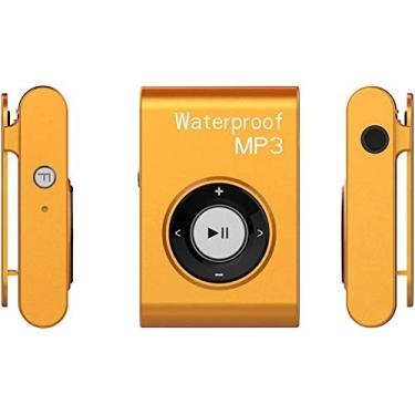 Imagem de JWCN MP3 Player à prova d'água natação 16 GB para natação fone de ouvido esportivo fone de ouvido sob a água - atualização laranja
