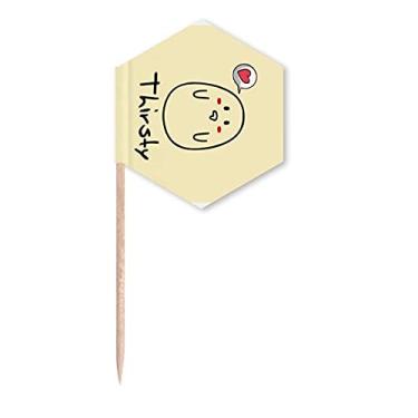 Imagem de Lovely Expression Longing Appetence Bandeiras de palitos de palitos de cupcake, festas comemorativas