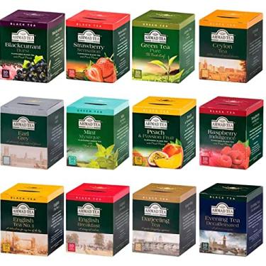 Imagem de Kit 12 Chá Importado Ahmad Tea London Sabores 20 Gr