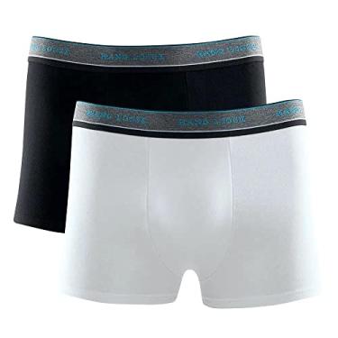 Imagem de Kit 2 Cueca Boxer Cotton Hang Loose Masculina Cós Elástico Preto G