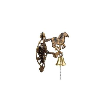 Imagem de Sineta (sino) de Bronze de Parede Modelo Cavalo de Alumínio