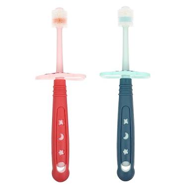 Imagem de BCOATH 2 Peças 360 escova de dente de bebê escova de dentes para bebê escovas de dentes para crianças escovas de dentes de bebê de viagem escovas de dentes de limpeza oral manual filho