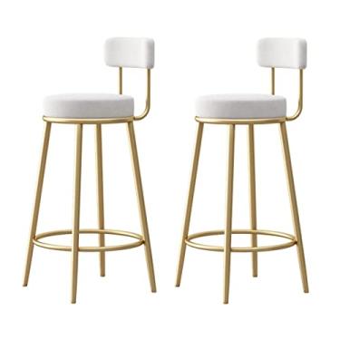 Imagem de Cadeiras de jantar cadeiras de sala de jantar, balcões altos bancos de bar de veludo assento estofado café da manhã bancos de bar de jantar cadeiras de bar de altura fixa com apoio para os pés para bar de café da manhã, balcão, cozinha Tudo está bem