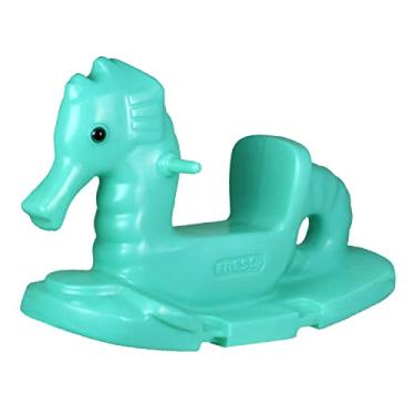 Imagem de Gangorra Infantil Freso Baby Dream Cavalo Marinho Bebê Brinquedo Plástico Rotomoldado Aditivo UV Resistente Atóxico Ergonômico, Cor Verde