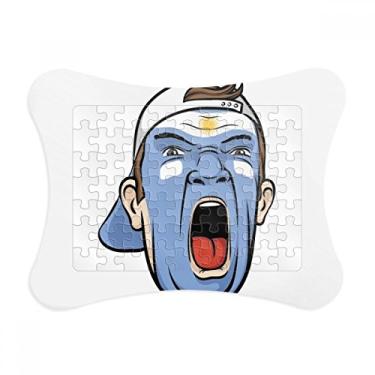 Imagem de Argentina Touca gritante para maquiagem facial moldura de quebra-cabeça enfeite de jogo