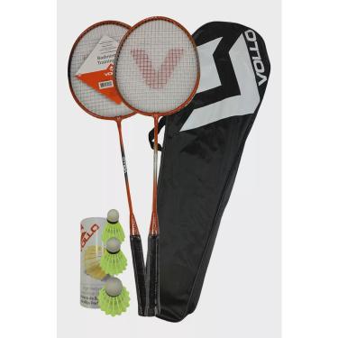 Imagem de Kit Badminton Vollo 2 Raquete + 3 Petecas - Oficial