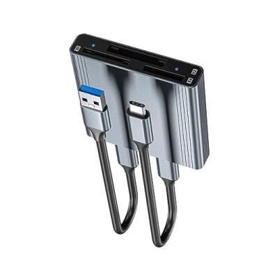 Imagem de 3 em 1 CFexpress tipo B/tipo A e leitor de cartão de memória SD, leitor de cartão portátil USB3.1 Gen 2 10Gbps CFexpress SD