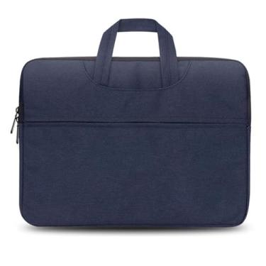Imagem de Capa para laptop 17,3 polegadas bolsa de computador resistente à água bolsa de transporte compatível para notebook azul marinho