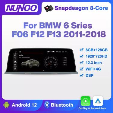 Imagem de Android 12 8  128gb carplay para bmw série 6 f06 f12 f13 2011-2018 gps carro multimídia jogador