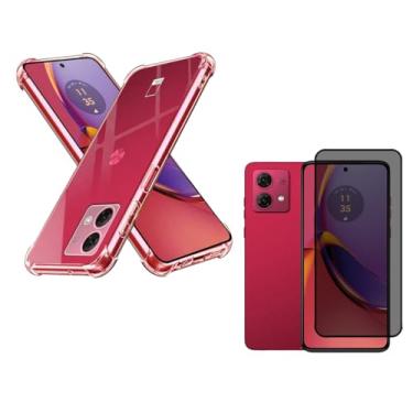 Imagem de Capa Capinha Anti Impacto + Película Privacidade Compatível Com Moto G84 5G - (Hard Glass Store)