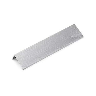 Imagem de 6 peças de alumínio para gaveta de porta deslizante puxadores ocultos | Alça invisível simples moderna resistente | Puxador de borda de dedo prateado | Puxador de aba para armário de cozinha,