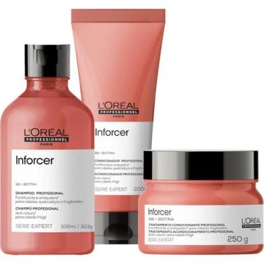 Imagem de Kit Loreal Inforcer Shampoo,Condicionador E Máscara - L'oréal Professi
