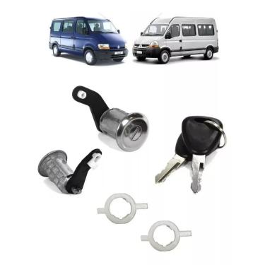 Imagem de Par Miolo Cilindro Porta Com Chave Renault Master 2002 A 2013