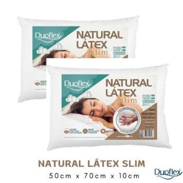 Imagem de Kit 2 Travesseiros Natural Látex Slim 50X70 - Lavável - Ln3100 - Duofl