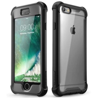 Imagem de Capa transparente i-Blason Ares para iPhone 6s Plus / 6 Plus, [protetor de tela integrado] Capa transparente resistente de corpo inteiro, 5,5 polegadas, preta