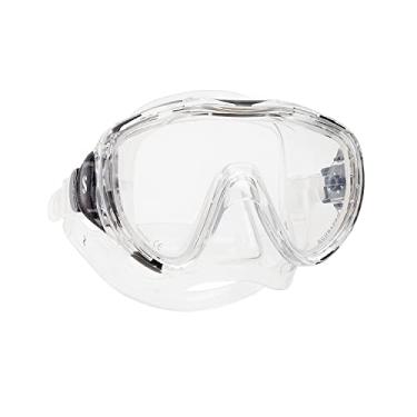 Imagem de SCUBAPRO Máscara Flux Scuba com lente única ultra clara e saia de silicone hipoalergênica para mergulho, mergulho livre ou snorkeling, transparente