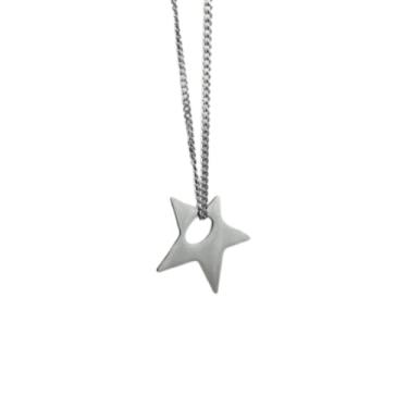 Imagem de RICHTRUE Colar de estrela Y2k acessórios colares Y2k para mulheres joias grunge acessórios estéticos, Metal, Sem Pedra Preciosa