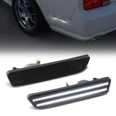 Imagem de Gempro Luzes LED Laterais para Ford Mustang 2005-2009 Retrovisor Branco Fender Marcador Refletores Lâmpadas Lente Fumê, 2 Peças