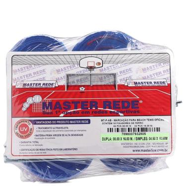 Imagem de Marcação Para Beach Tennis Com Fixadores Master Rede-Unissex