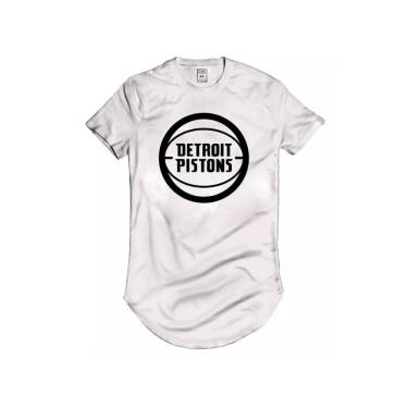 Imagem de Camiseta Longline Detroit Pistonss Ben Wallace Rose Basquete