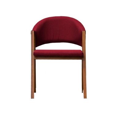 Imagem de Cadeira de Jantar Essencial Luxo Veludo Vermelho