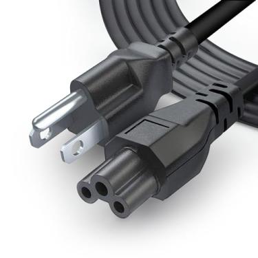 Imagem de Cabo de alimentação CA de 3 pinos para laptop, 1,5 m, cabo de alimentação universal | 125 V | para notebooks/notebooks, monitores, impressoras, scanners Dell HP, LG, Lenovo, Acer, Toshiba, Sony,