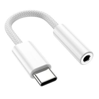 Imagem de Fidioto Adaptador USB C para conector de 3,5 mm, cabo USB C para dongle de áudio auxiliar compatível com iPhone 16 Pro Max/16 Pro/16/Samsung Galaxy S24/S23/S22/S21 Ultra/iPad Pro/Pixel 8..