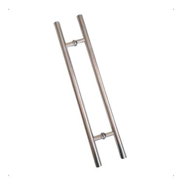 Imagem de Puxador Cromado Alumínio 80cm P/Portas Portão Madeira Vidro