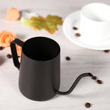 Imagem de Bule de café Inoxidável Preto 250ml/350ml, Chaleira de café, Chaleira Resistente Com Gotejamento de café Com Bico Longo sobre Pescoço de Ganso (350ML)