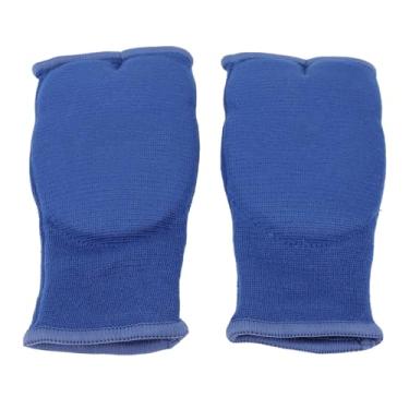 Imagem de Luvas de Boxe Em Gel Envoltório de Mão Luvas Internas de Meio Dedo Com Suporte de Pulso para Homens Mulheres Treino Kickboxing Luta (Azul)